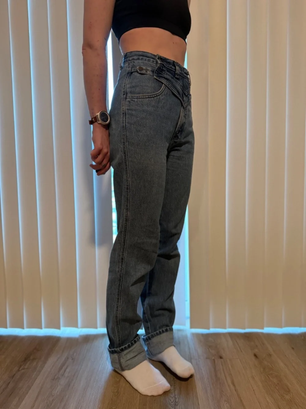 Vintage 80s Rocky Mountain High Waisted Jeans 100% cotton (Rockies) - Picture 10 of 11
